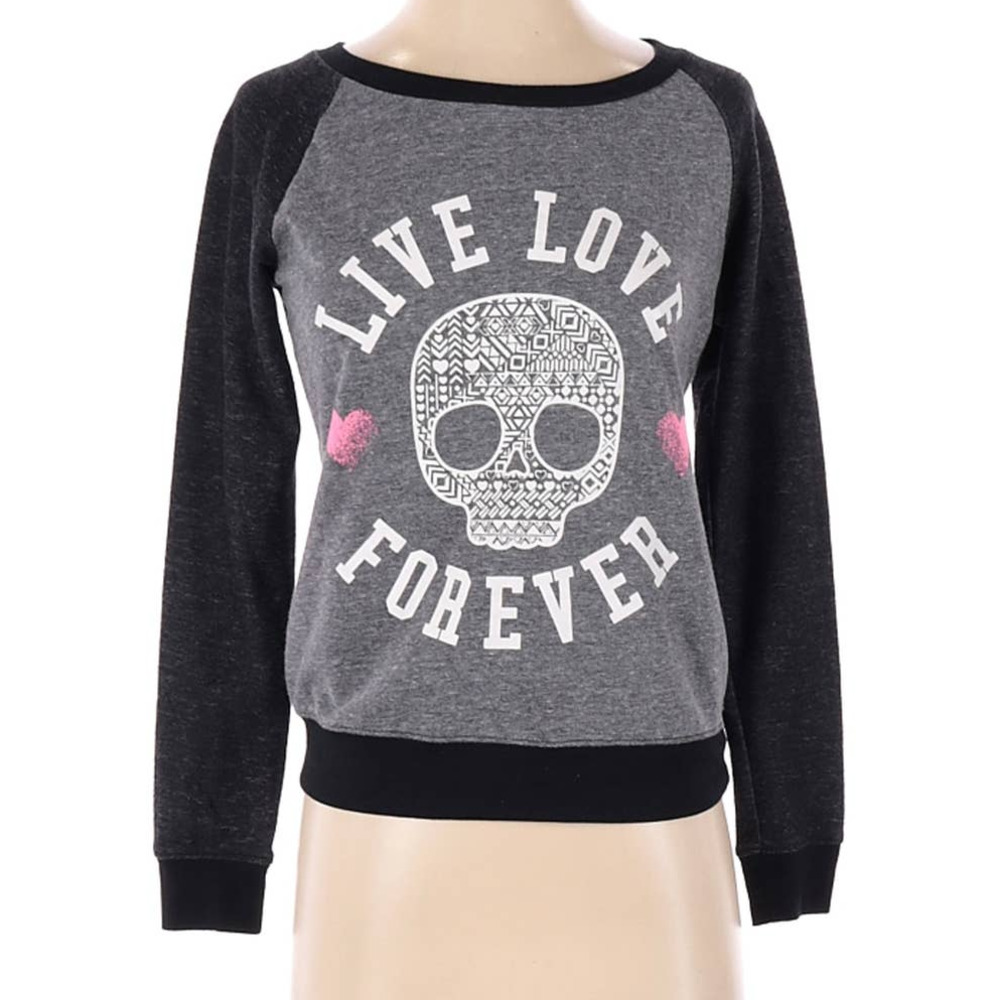 S Hard Candy Live Love Forever Heart Sweatshirt BB